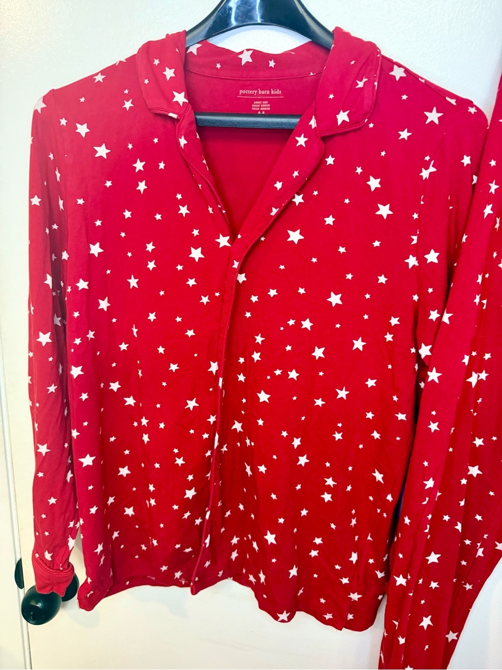 red star Pottery Barn Kids adult/women’s size M pajama set - Picture 2 of 9
